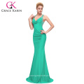 Grace Karin Women's Sexy Backless Vestido formal Long Green Spandex Evening Dress CL6080-5